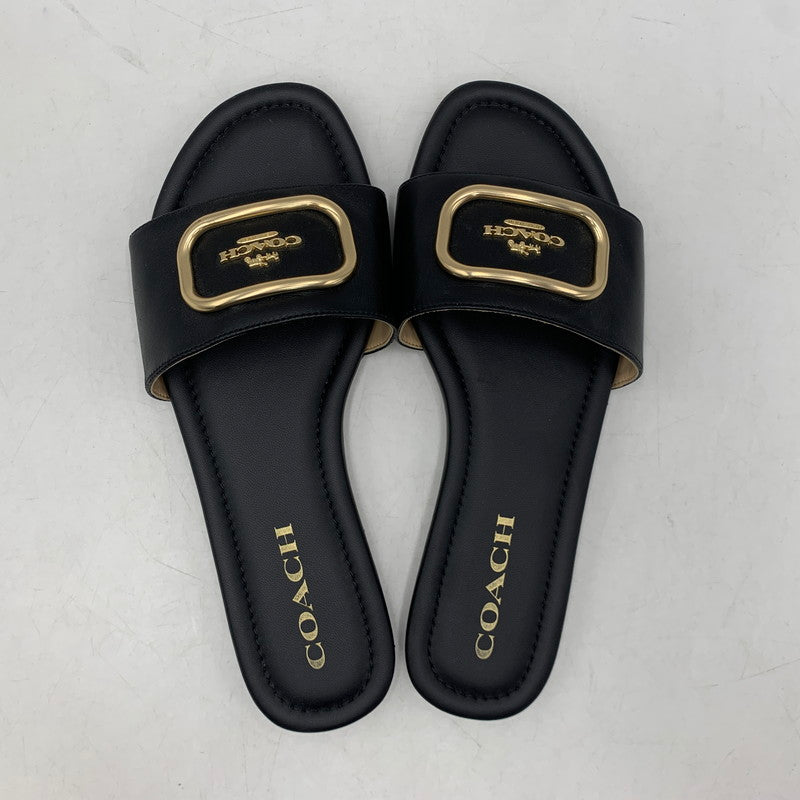 【中古品】【レディース】 COACH コーチ EVY SANDAL エヴィ サンダル シューズ 靴 183-260627-cs-03-izu サイズ：7 カラー：ブラック 万代Net店