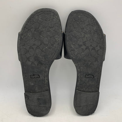 【中古品】【レディース】 COACH コーチ EVY SANDAL エヴィ サンダル シューズ 靴 183-260627-cs-03-izu サイズ：7 カラー：ブラック 万代Net店