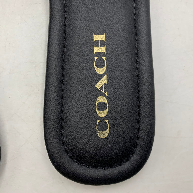 【中古品】【レディース】 COACH コーチ EVY SANDAL エヴィ サンダル シューズ 靴 183-260627-cs-03-izu サイズ：7 カラー：ブラック 万代Net店