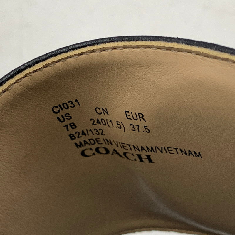 【中古品】【レディース】 COACH コーチ EVY SANDAL エヴィ サンダル シューズ 靴 183-260627-cs-03-izu サイズ：7 カラー：ブラック 万代Net店