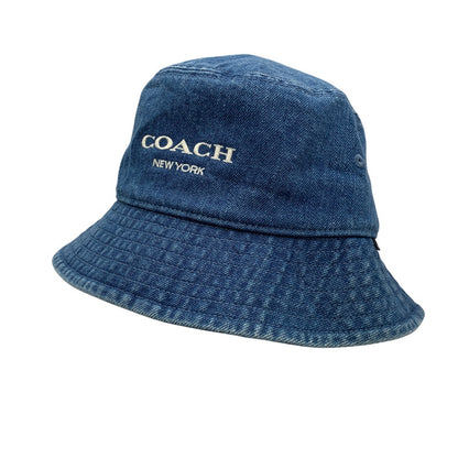【中古品】【メンズ/レディース】 COACH コーチ CH403 DENIM BUCKET HAT デニム バケット ハット 帽子 183-260627-cs-02-izu サイズ：M/L カラー：インディゴ 万代Net店