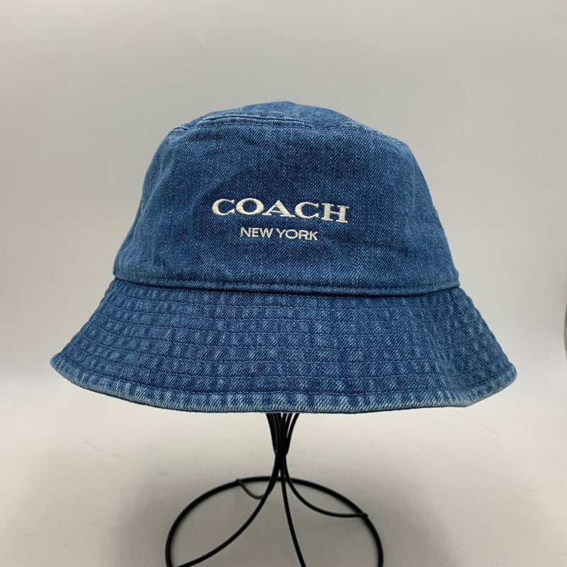 【中古品】【メンズ/レディース】 COACH コーチ CH403 DENIM BUCKET HAT デニム バケット ハット 帽子 183-260627-cs-02-izu サイズ：M/L カラー：インディゴ 万代Net店