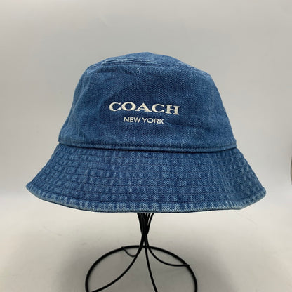 【中古品】【メンズ/レディース】 COACH コーチ CH403 DENIM BUCKET HAT デニム バケット ハット 帽子 183-260627-cs-02-izu サイズ：M/L カラー：インディゴ 万代Net店