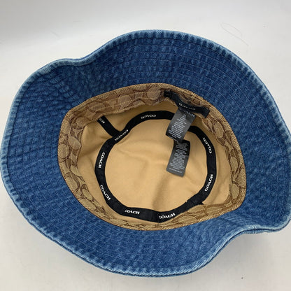 【中古品】【メンズ/レディース】 COACH コーチ CH403 DENIM BUCKET HAT デニム バケット ハット 帽子 183-260627-cs-02-izu サイズ：M/L カラー：インディゴ 万代Net店