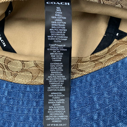 【中古品】【メンズ/レディース】 COACH コーチ CH403 DENIM BUCKET HAT デニム バケット ハット 帽子 183-260627-cs-02-izu サイズ：M/L カラー：インディゴ 万代Net店