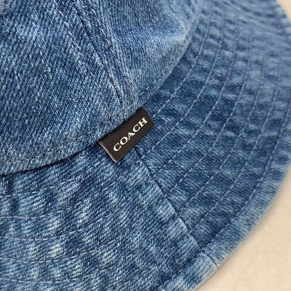 【中古品】【メンズ/レディース】 COACH コーチ CH403 DENIM BUCKET HAT デニム バケット ハット 帽子 183-260627-cs-02-izu サイズ：M/L カラー：インディゴ 万代Net店