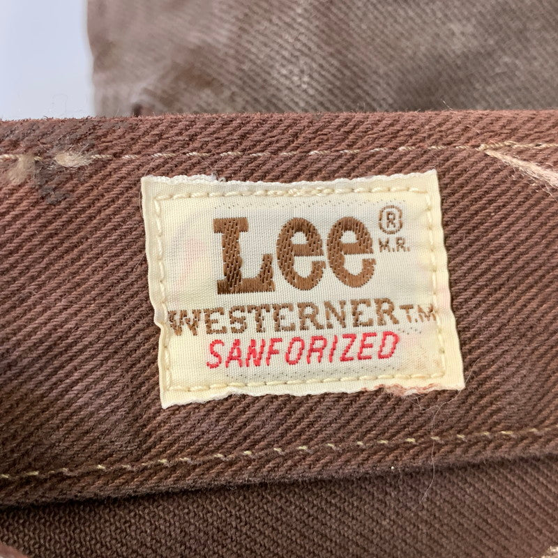【中古品】【メンズ】 Lee リー WESTERNER SANFORIZED DENIM PANTS 0102 ウエスターナー サンフォライズド デニムパンツ 157-260704-as-29-izu サイズ：27×34 カラー：ブラウン 万代Net店