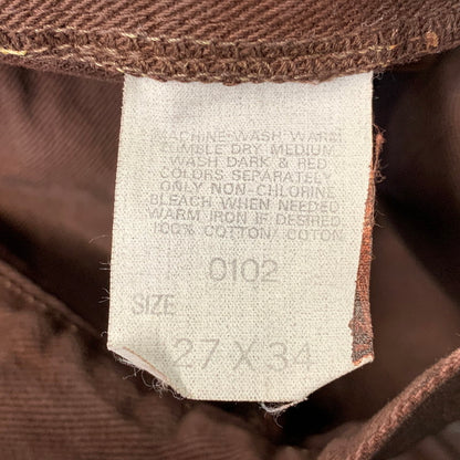 【中古品】【メンズ】 Lee リー WESTERNER SANFORIZED DENIM PANTS 0102 ウエスターナー サンフォライズド デニムパンツ 157-260704-as-29-izu サイズ：27×34 カラー：ブラウン 万代Net店
