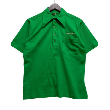 【現状渡し品】【メンズ】 HILTON ヒルトン 713 BOWLING POLO SHIRT ボーリング ポロシャツ USA製 半袖 146-260704-as-23-izu サイズ：M カラー：グリーン 万代Net店