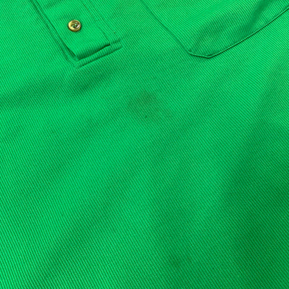 【現状渡し品】【メンズ】 HILTON ヒルトン 713 BOWLING POLO SHIRT ボーリング ポロシャツ USA製 半袖 146-260704-as-23-izu サイズ：M カラー：グリーン 万代Net店