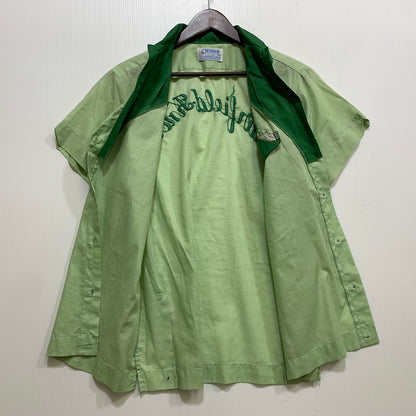 【中古品】【メンズ】 HILTON ヒルトン PERMANENT PRESS BOWLING S/S SHIRT パーマネントプレス ボーリング ショートスリーブ シャツ 半袖 146-260704-as-20-izu サイズ：38 カラー：グリーン系 万代Net店