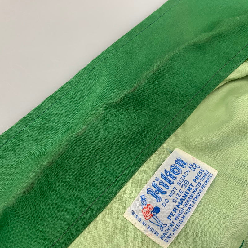 【中古品】【メンズ】 HILTON ヒルトン PERMANENT PRESS BOWLING S/S SHIRT パーマネントプレス ボーリング ショートスリーブ シャツ 半袖 146-260704-as-20-izu サイズ：38 カラー：グリーン系 万代Net店