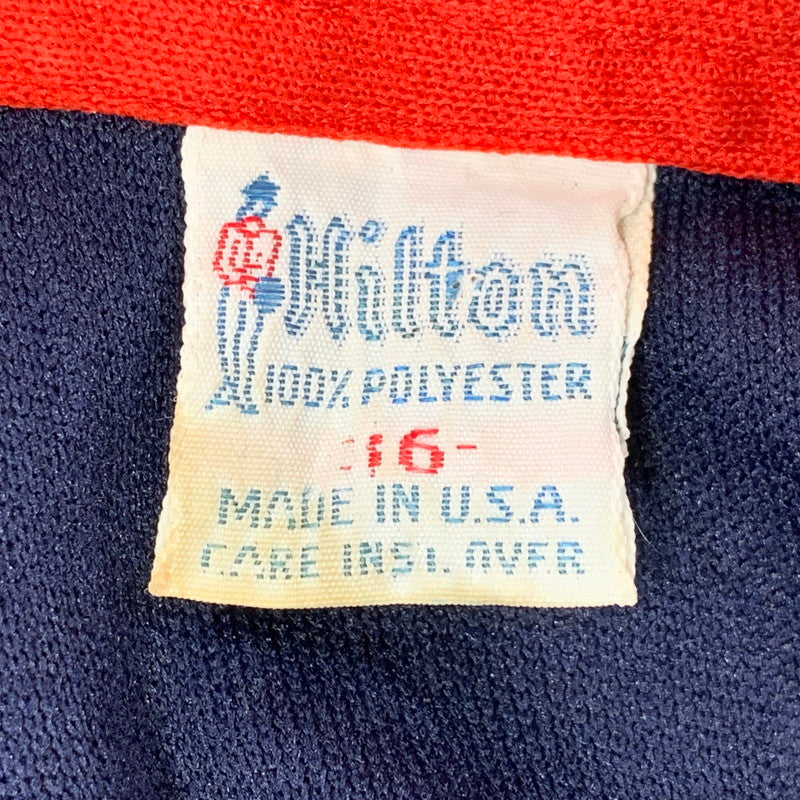 【現状渡し品】【メンズ】 HILTON ヒルトン BOWLING POLO SHIRT ボーリング ポロシャツ USA製 半袖 146-260704-as-21-izu サイズ：16 カラー：ネイビー 万代Net店