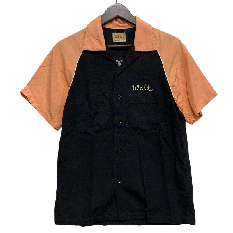 【中古品】【メンズ】 STYLE EYES スタイルアイズ BOWLING SHIRT SE34602 ボーリング シャツ 半袖 145-260704-as-16-izu サイズ：XS カラー：ブラック×ピンク 万代Net店