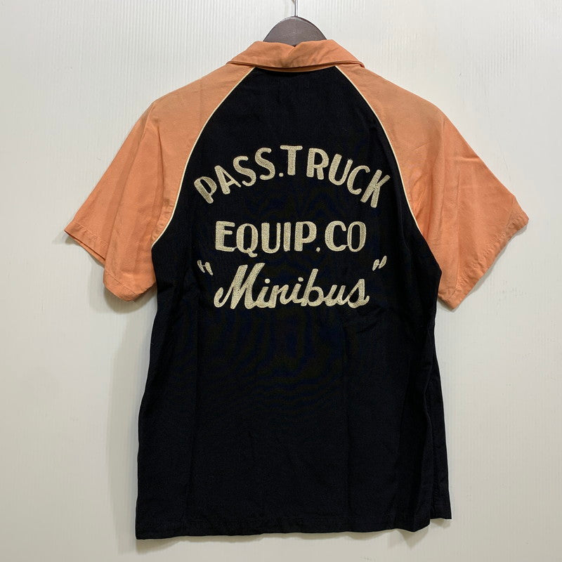 【中古品】【メンズ】 STYLE EYES スタイルアイズ BOWLING SHIRT SE34602 ボーリング シャツ 半袖 145-260704-as-16-izu サイズ：XS カラー：ブラック×ピンク 万代Net店