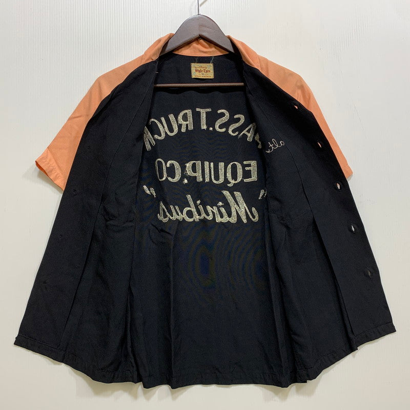 【中古品】【メンズ】 STYLE EYES スタイルアイズ BOWLING SHIRT SE34602 ボーリング シャツ 半袖 145-260704-as-16-izu サイズ：XS カラー：ブラック×ピンク 万代Net店