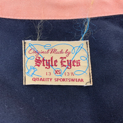 【中古品】【メンズ】 STYLE EYES スタイルアイズ BOWLING SHIRT SE34602 ボーリング シャツ 半袖 145-260704-as-16-izu サイズ：XS カラー：ブラック×ピンク 万代Net店