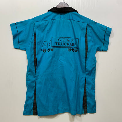 【中古品】【メンズ】 HILTON ヒルトン GH＆P TRUCKERS BOWLING SS SHIRT ボーリング ショートスリーブ シャツ トップス 半袖 146-260730-cs-25-izu サイズ：36 カラー：ブルー系×ブラック 万代Net店