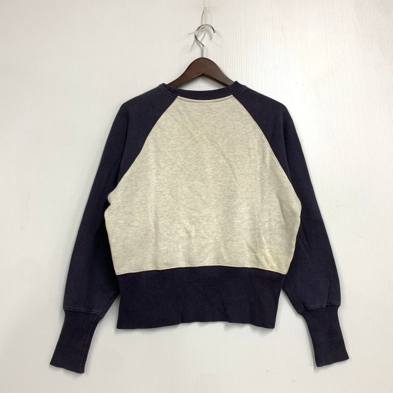 【中古品】【メンズ】 CHAMPION チャンピオン バータグ復刻 "OKLAHOMA"RAGLAN SWEAT ラグラン スウェット トップス 146-260801-yn-09-izu サイズ：M カラー：ネイビー×ホワイト 万代Net店