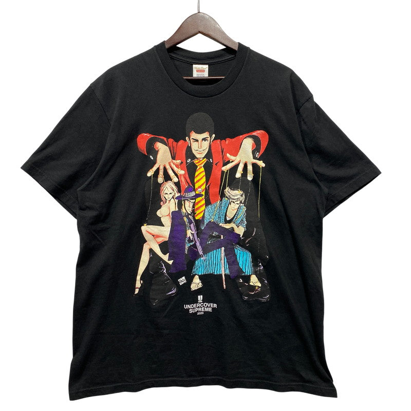 【中古品】【メンズ】 SUPREME シュプリーム × UNDERCOVER アンダーカバー 23SS LUPIN TEE ルパン Tシャツ トップス 半袖 149-260626-ya-11-izu サイズ：L カラー：ブラック 万代Net店