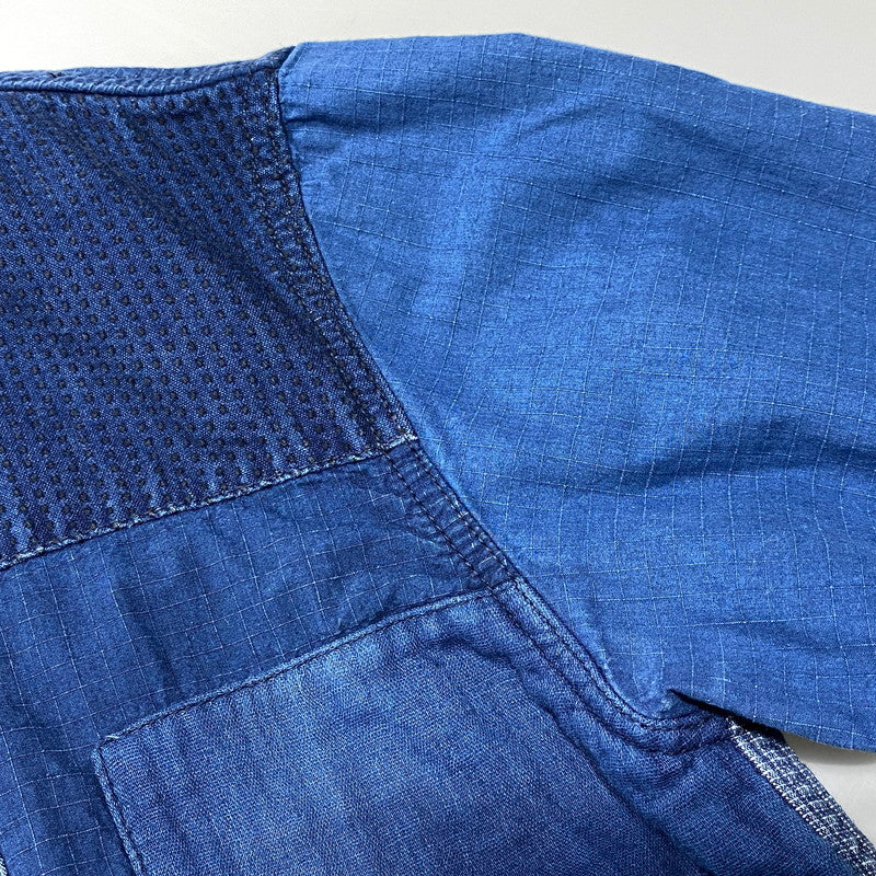 【中古品】【メンズ】 FDMTL ファンダメンタル CRAZY PATTERN DENIM COVERALL JACKET クレイジー パターン デニム カバーオール ジャケット 再構築 アウター 140-260626-ay-05-izu サイズ：3 カラー：インディゴ系 万代Net店