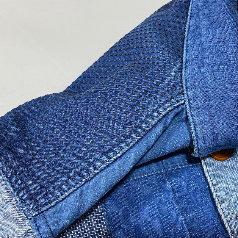 【中古品】【メンズ】 FDMTL ファンダメンタル CRAZY PATTERN DENIM COVERALL JACKET クレイジー パターン デニム カバーオール ジャケット 再構築 アウター 140-260626-ay-05-izu サイズ：3 カラー：インディゴ系 万代Net店