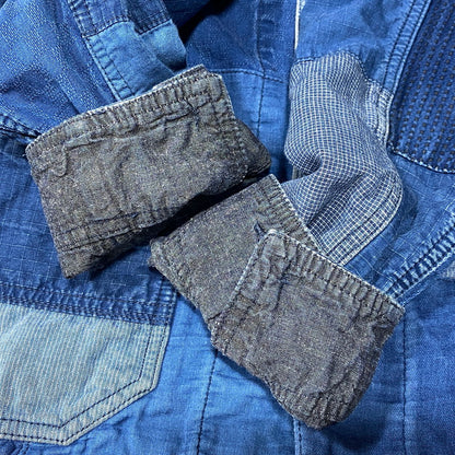 【中古品】【メンズ】 FDMTL ファンダメンタル CRAZY PATTERN DENIM COVERALL JACKET クレイジー パターン デニム カバーオール ジャケット 再構築 アウター 140-260626-ay-05-izu サイズ：3 カラー：インディゴ系 万代Net店