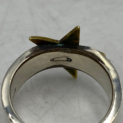 【中古品】【メンズ/レディース】 JAM HOME MADE ジャムホームメイド BRASS SILVER STAR RING ブラス シルバー スター リング 指輪 アクセサリー 192-260628-kh-08-izu カラー：シルバー 万代Net店