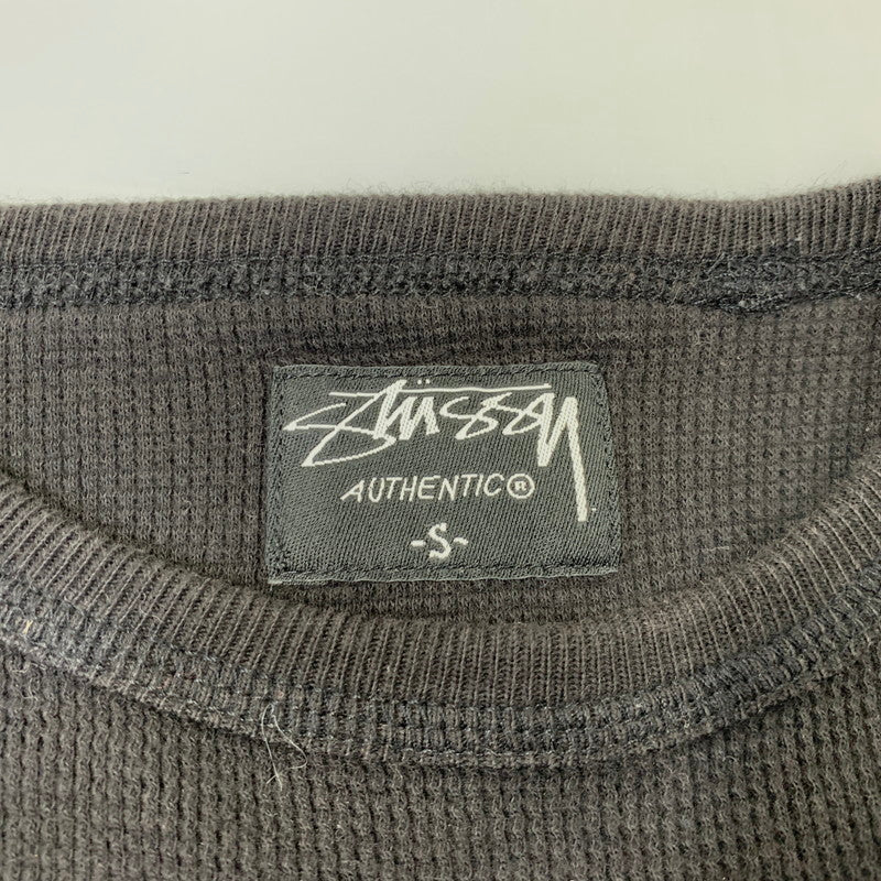 【中古品】【メンズ】 OLD STUSSY オールドステューシー WORLDWIDE STUSSY TRIBE THERMAL L/S TEE サーマル ロングスリーブ Tシャツ 長袖 142-260704-as-15-izu サイズ：S カラー：ブラック 万代Net店