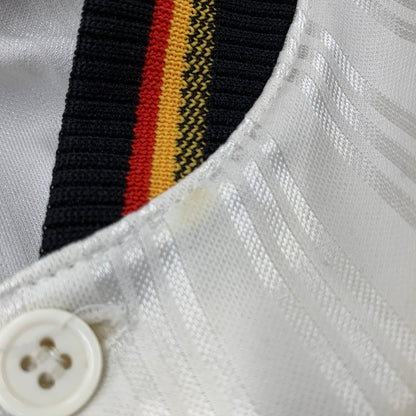 【中古品】【メンズ】 OLD ADIDAS オールドアディダス HENLEY NECK UNIFORM WEQ-1300D ヘンリーネック ユニフォーム デサント社製 ドイツ代表 146-260704-as-18-izu サイズ：O-XO カラー：ホワイト 万代Net店