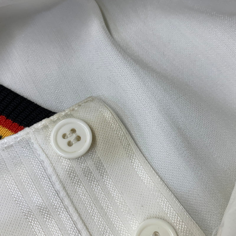 【中古品】【メンズ】 OLD ADIDAS オールドアディダス HENLEY NECK UNIFORM WEQ-1300D ヘンリーネック ユニフォーム デサント社製 ドイツ代表 146-260704-as-18-izu サイズ：O-XO カラー：ホワイト 万代Net店