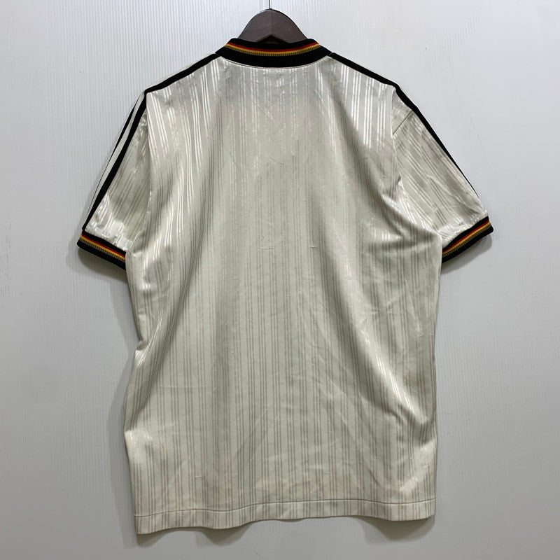 【中古品】【メンズ】 OLD ADIDAS オールドアディダス HENLEY NECK UNIFORM WEQ-1300D ヘンリーネック ユニフォーム デサント社製 ドイツ代表 146-260704-as-18-izu サイズ：O-XO カラー：ホワイト 万代Net店