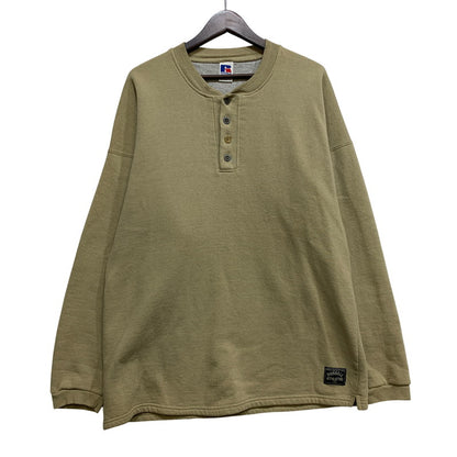 【中古品】【メンズ】 RUSSELL ATHLETIC ラッセルアスレティック HENRY NECK PLAIN SWEAT SHIRT ヘンリーネック スウェット USA製 146-260704-as-17-izu サイズ：L カラー：ベージュ 万代Net店