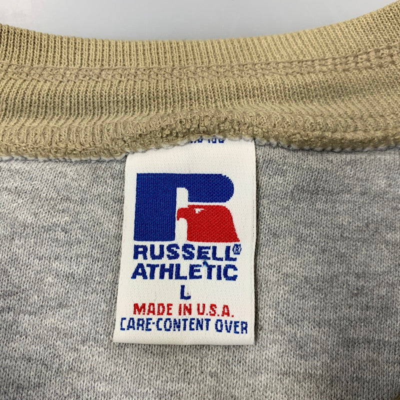 【中古品】【メンズ】 RUSSELL ATHLETIC ラッセルアスレティック HENRY NECK PLAIN SWEAT SHIRT ヘンリーネック スウェット USA製 146-260704-as-17-izu サイズ：L カラー：ベージュ 万代Net店