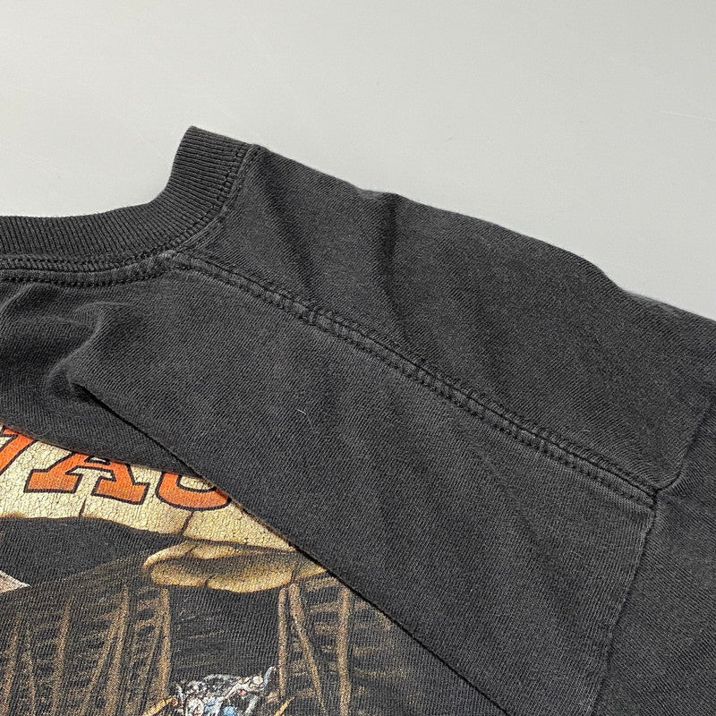 【中古品】【メンズ】 HARLEY DAVIDSON ハーレーダビッドソン BLUE FLAME JOKER L/S TEE ブルーフレイム ジョーカー ロングスリーブTシャツ 長袖 プリント トップス 146-260626-ay-02-izu カラー：ブラック 万代Net店