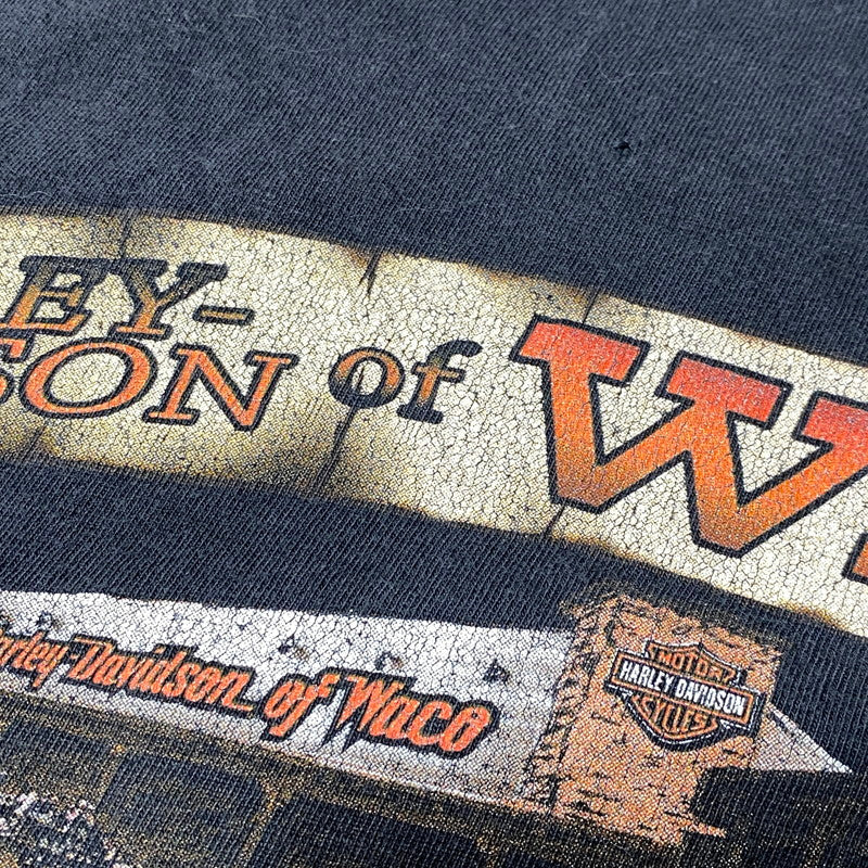【中古品】【メンズ】 HARLEY DAVIDSON ハーレーダビッドソン BLUE FLAME JOKER L/S TEE ブルーフレイム ジョーカー ロングスリーブTシャツ 長袖 プリント トップス 146-260626-ay-02-izu カラー：ブラック 万代Net店