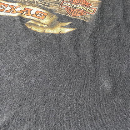 【中古品】【メンズ】 HARLEY DAVIDSON ハーレーダビッドソン BLUE FLAME JOKER L/S TEE ブルーフレイム ジョーカー ロングスリーブTシャツ 長袖 プリント トップス 146-260626-ay-02-izu カラー：ブラック 万代Net店