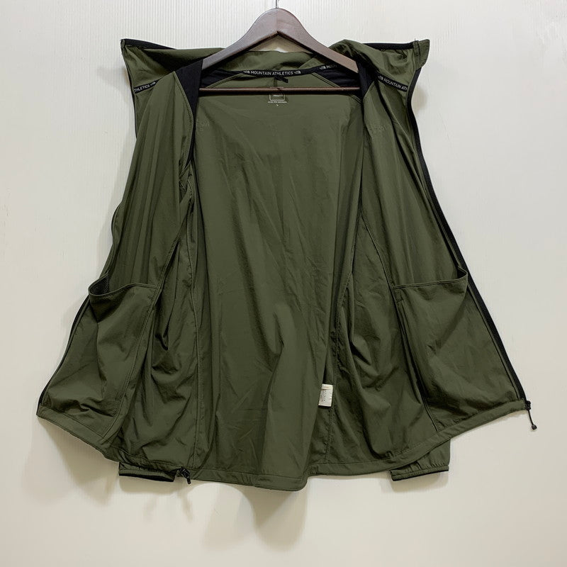 【中古品】【メンズ】 THE NORTH FACE ザ・ノースフェイス ANYTIME WIND HOODIE NP71975 エニータイムウィンドフーディ ジャケット 144-260704-as-25-izu サイズ：L カラー：カーキ 万代Net店