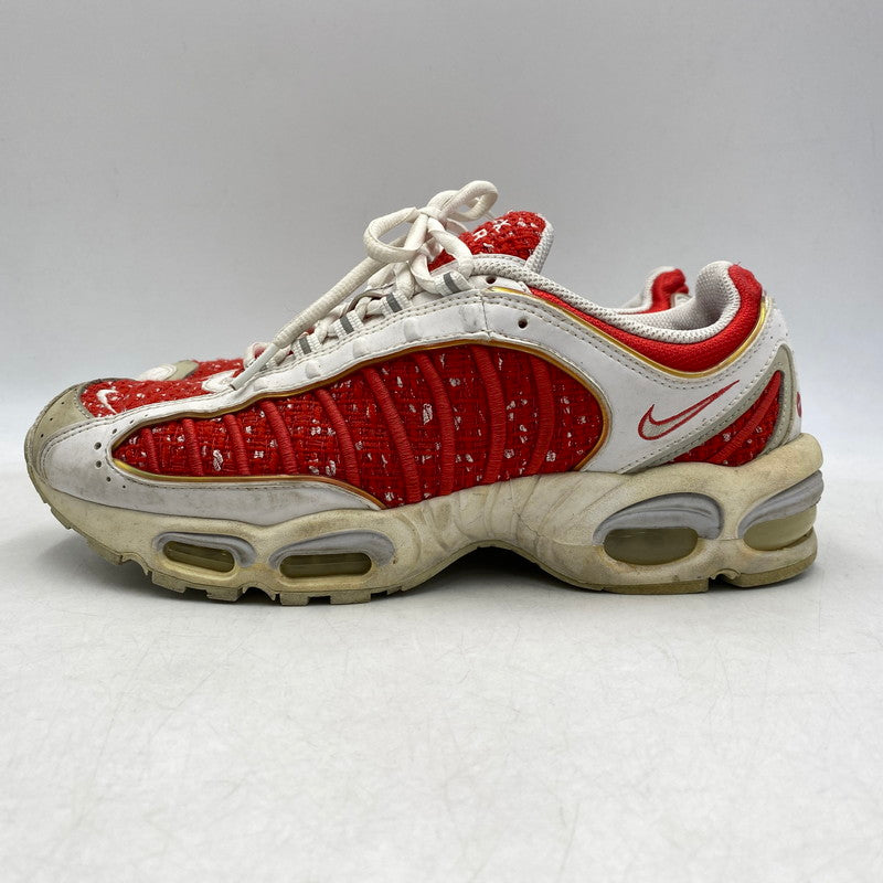 【中古品】【メンズ】 NIKE ナイキ × SUPREME シュプリーム AIR MAX TAILWIND 4/S AT3854-100 エアマックス テイルウインド 4/S スニーカー 靴 160-260628-as-22-izu サイズ：27cm カラー：WHITE UNIVERSITY RED-WHITE 万代Net店