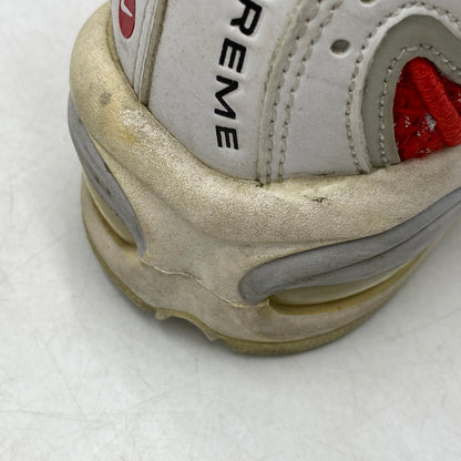 【中古品】【メンズ】 NIKE ナイキ × SUPREME シュプリーム AIR MAX TAILWIND 4/S AT3854-100 エアマックス テイルウインド 4/S スニーカー 靴 160-260628-as-22-izu サイズ：27cm カラー：WHITE UNIVERSITY RED-WHITE 万代Net店