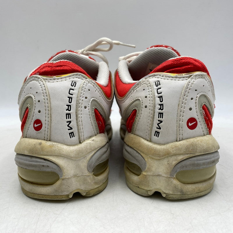 【中古品】【メンズ】 NIKE ナイキ × SUPREME シュプリーム AIR MAX TAILWIND 4/S AT3854-100 エアマックス テイルウインド 4/S スニーカー 靴 160-260628-as-22-izu サイズ：27cm カラー：WHITE UNIVERSITY RED-WHITE 万代Net店