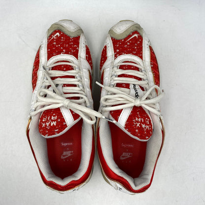【中古品】【メンズ】 NIKE ナイキ × SUPREME シュプリーム AIR MAX TAILWIND 4/S AT3854-100 エアマックス テイルウインド 4/S スニーカー 靴 160-260628-as-22-izu サイズ：27cm カラー：WHITE UNIVERSITY RED-WHITE 万代Net店