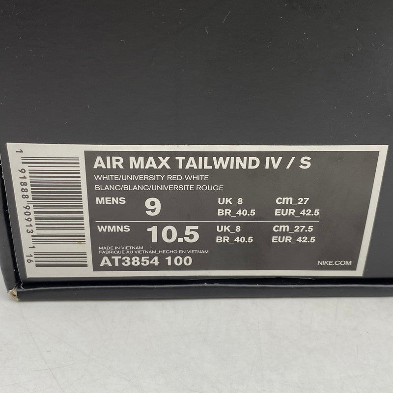 【中古品】【メンズ】 NIKE ナイキ × SUPREME シュプリーム AIR MAX TAILWIND 4/S AT3854-100 エアマックス テイルウインド 4/S スニーカー 靴 160-260628-as-22-izu サイズ：27cm カラー：WHITE UNIVERSITY RED-WHITE 万代Net店