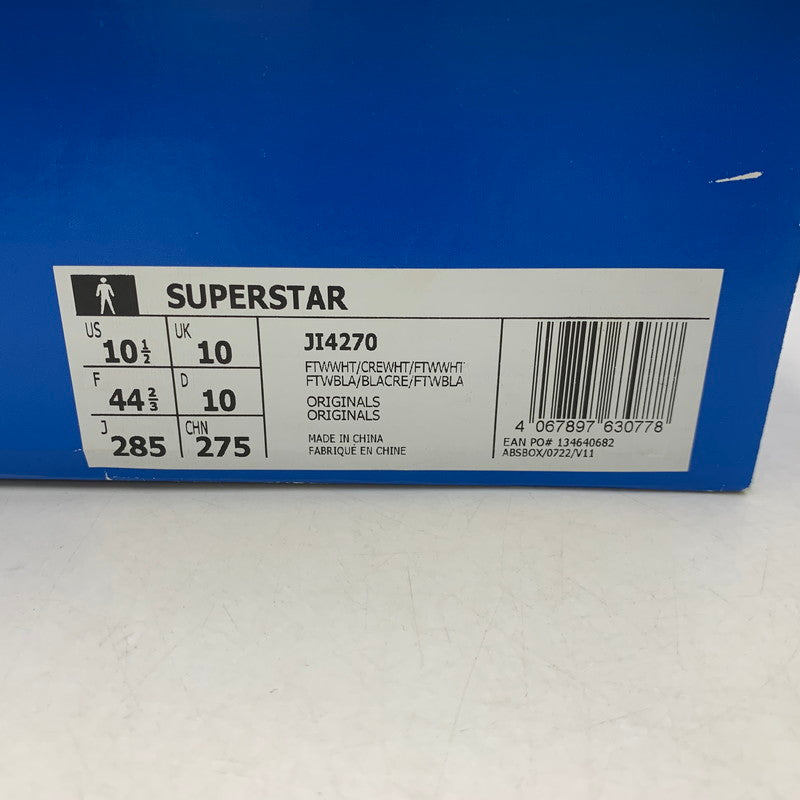【中古品】【メンズ】 ADIDAS アディダス JI4270 SUPERSTAR スーパースター スニーカー シューズ 靴 161-260705-cs-05-izu サイズ：28.5cm カラー：ホワイト 万代Net店