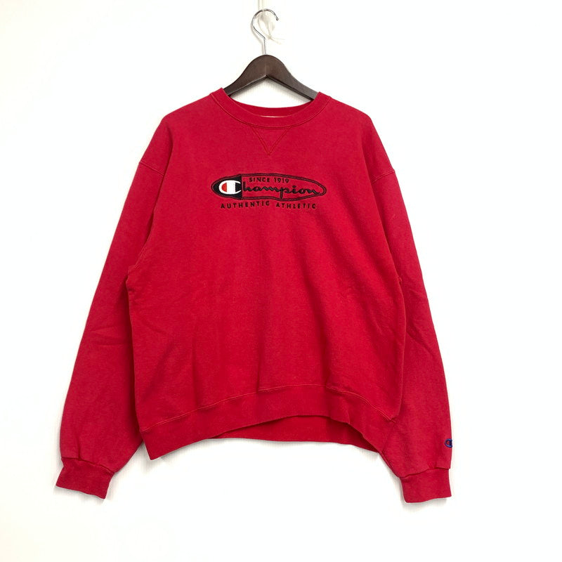 【中古品】【メンズ】 CHAMPION チャンピオン 三角タグ 90’S VGAZETTE SWEATSHIRT Vガゼット スウェット トップス 146-260801-yn-07-izu サイズ：不明 カラー：レッド 万代Net店
