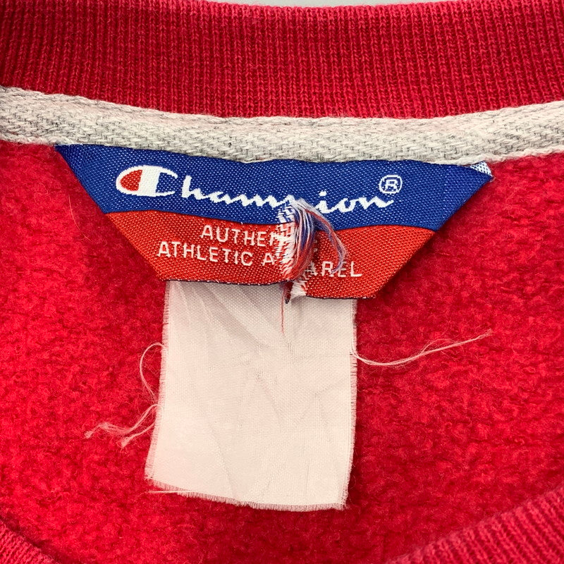 【中古品】【メンズ】 CHAMPION チャンピオン 三角タグ 90’S VGAZETTE SWEATSHIRT Vガゼット スウェット トップス 146-260801-yn-07-izu サイズ：不明 カラー：レッド 万代Net店
