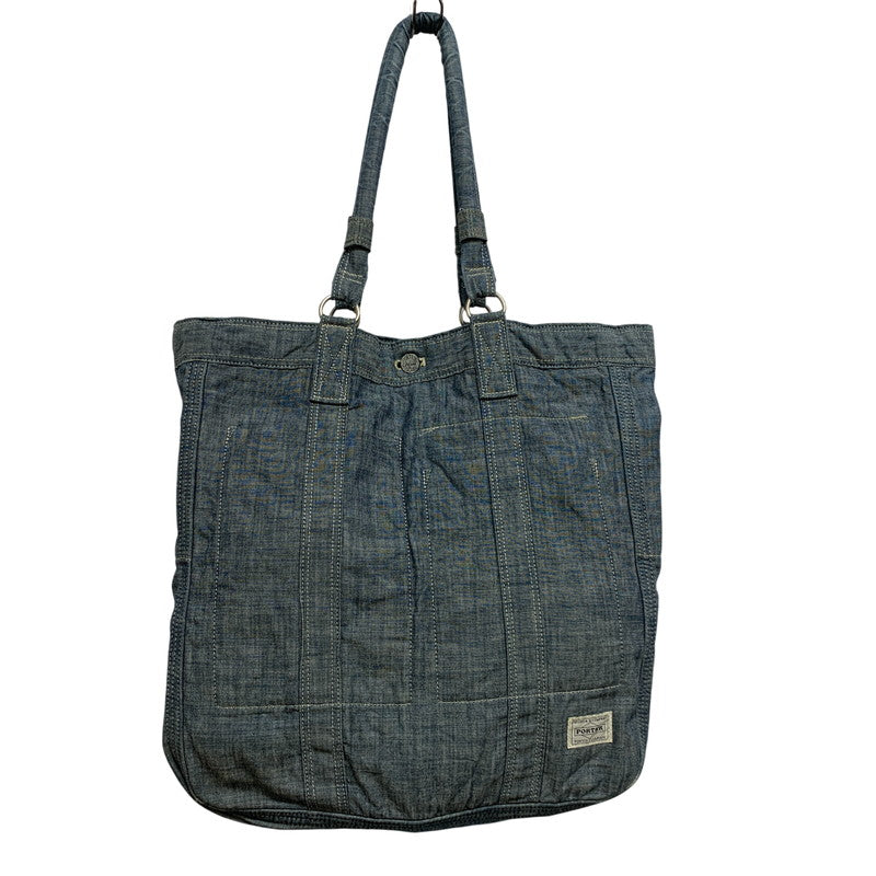 【中古品】【メンズ/レディース】 PORTER ポーター 70TH ANNIVERSARY REVERSIBLE TOTE BAG アニバーサリー リバーシブル トート バッグ カバン 鞄 188-260705-cs-08-izu カラー：ブルー系 万代Net店