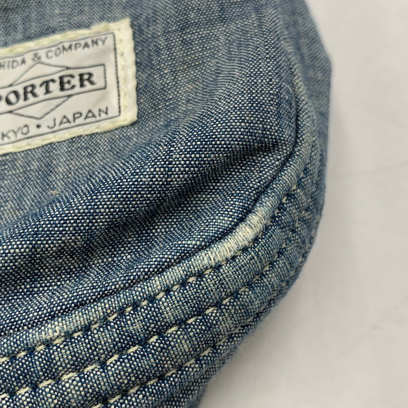 【中古品】【メンズ/レディース】 PORTER ポーター 70TH ANNIVERSARY REVERSIBLE TOTE BAG アニバーサリー リバーシブル トート バッグ カバン 鞄 188-260705-cs-08-izu カラー：ブルー系 万代Net店