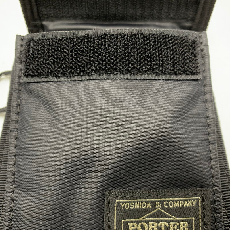 【中古品】【メンズ/レディース】 PORTER ポーター 555-06441 CAPSULE WALLET カプセル ウォレット 財布 200-260705-cs-07-izu カラー：ブラック 万代Net店
