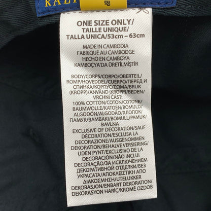 【中古品】【メンズ/レディース】 POLO RALPH LAUREN ポロ・ラルフローレン CHINO SPORT CAP チノ スポーツ キャップ 帽子 185-260704-kh-21-izu サイズ：ONE SIZE カラー：ブラック 万代Net店